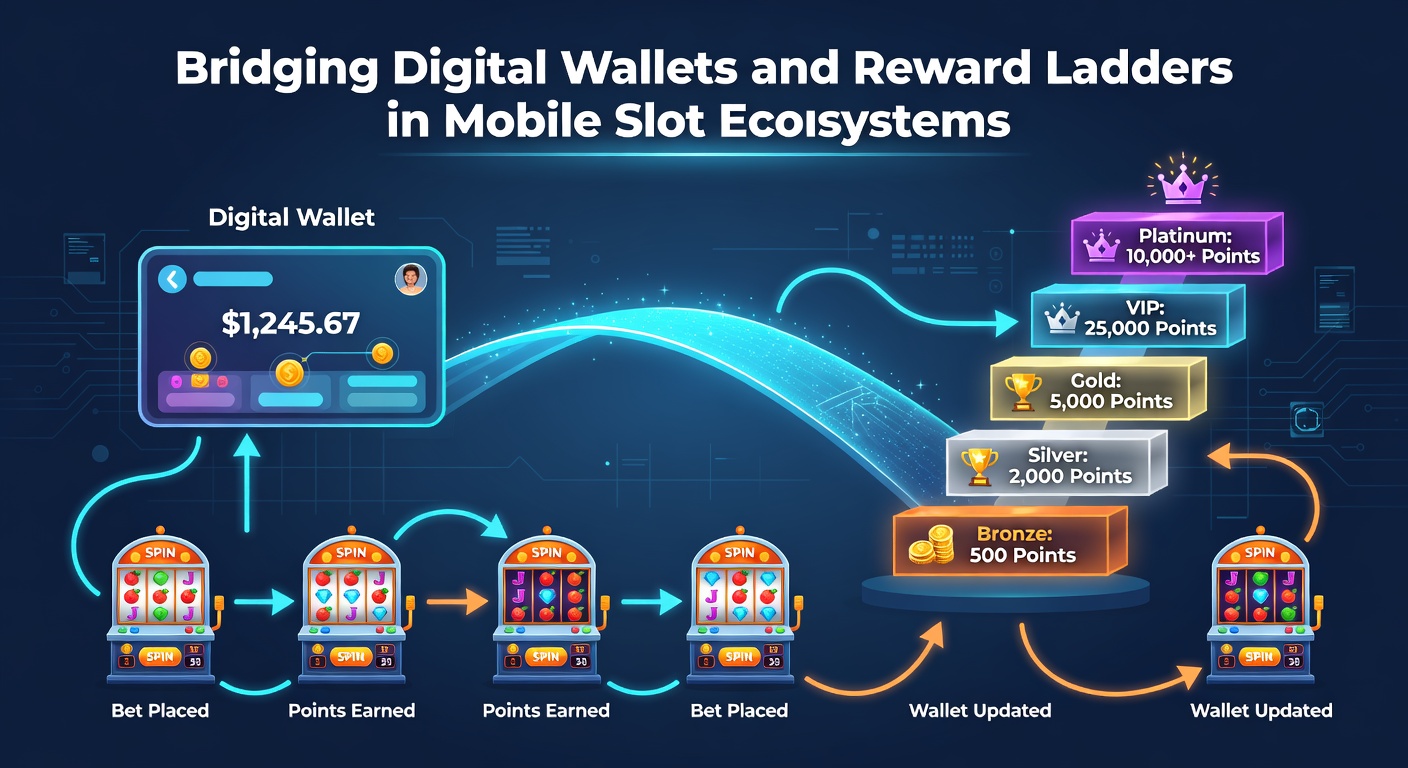 Mobiele slot-interface met wallet-integratie en VIP-ladder