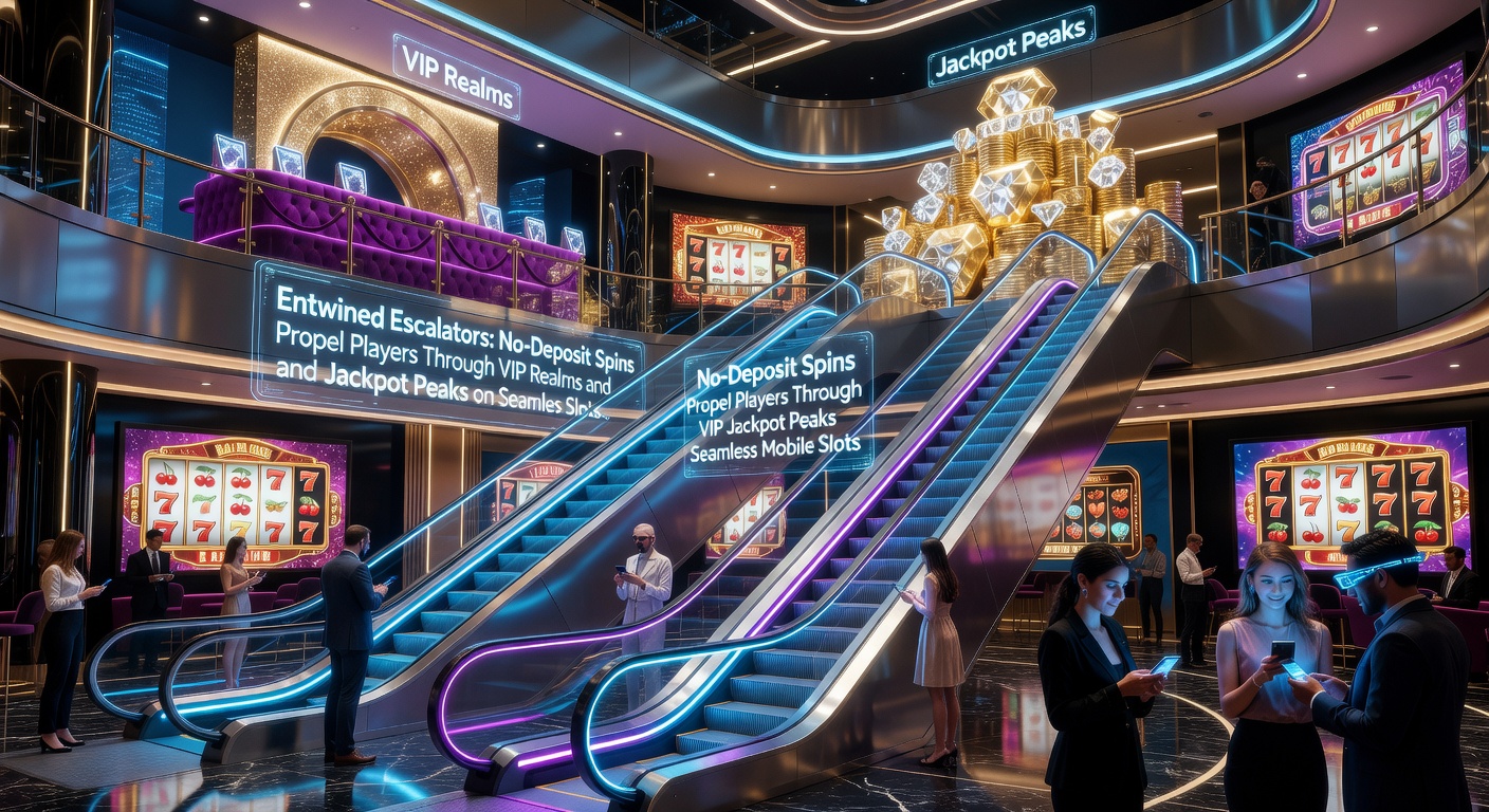 Mobiele slotinterface met escalerende bonusniveaus en jackpotindicatoren die spelers door VIP-ladders leiden