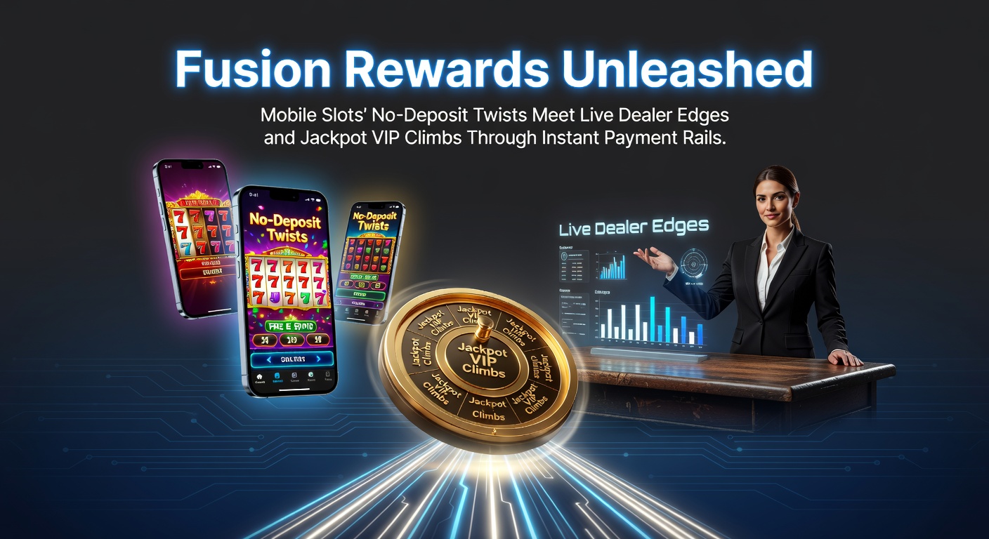 Mobiele slotschermen met no-deposit bonussen en live dealer tafels die samenkomen in een dynamische fusie van beloningen
