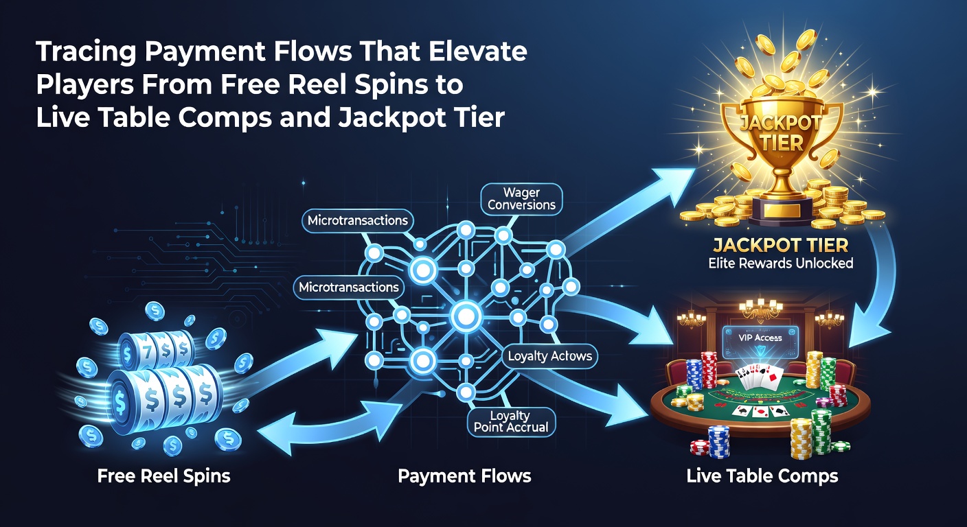 Diagram van betalingsroutes naar VIP jackpot niveaus
